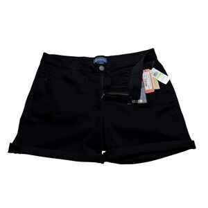 Democracy Ab Solution Cuffed Black Shorts Curve Equality Mold & Hold Sz 18W NWT